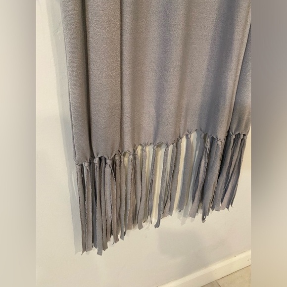 Grey Fringe Duster Cardigan - Picture 2 of 9